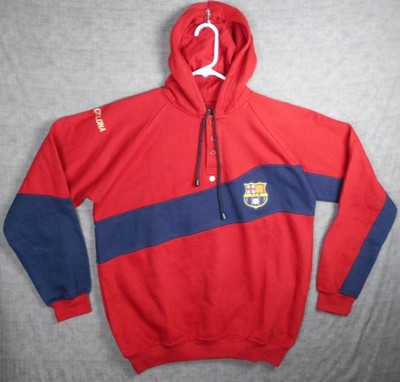 Josma FC Barcelona Soccer Football Blue Red Hoodie Sweatshirt Size XL