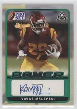 2021 Leaf Pro Set Power Emerald Spectrum Foil 22/50 Vavae Malepeai Auto 05ov