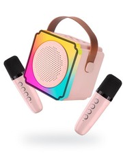 Mini Karaoke Machine for Kids Adults, Portable Bluetooth Speaker with 2 Wirel...