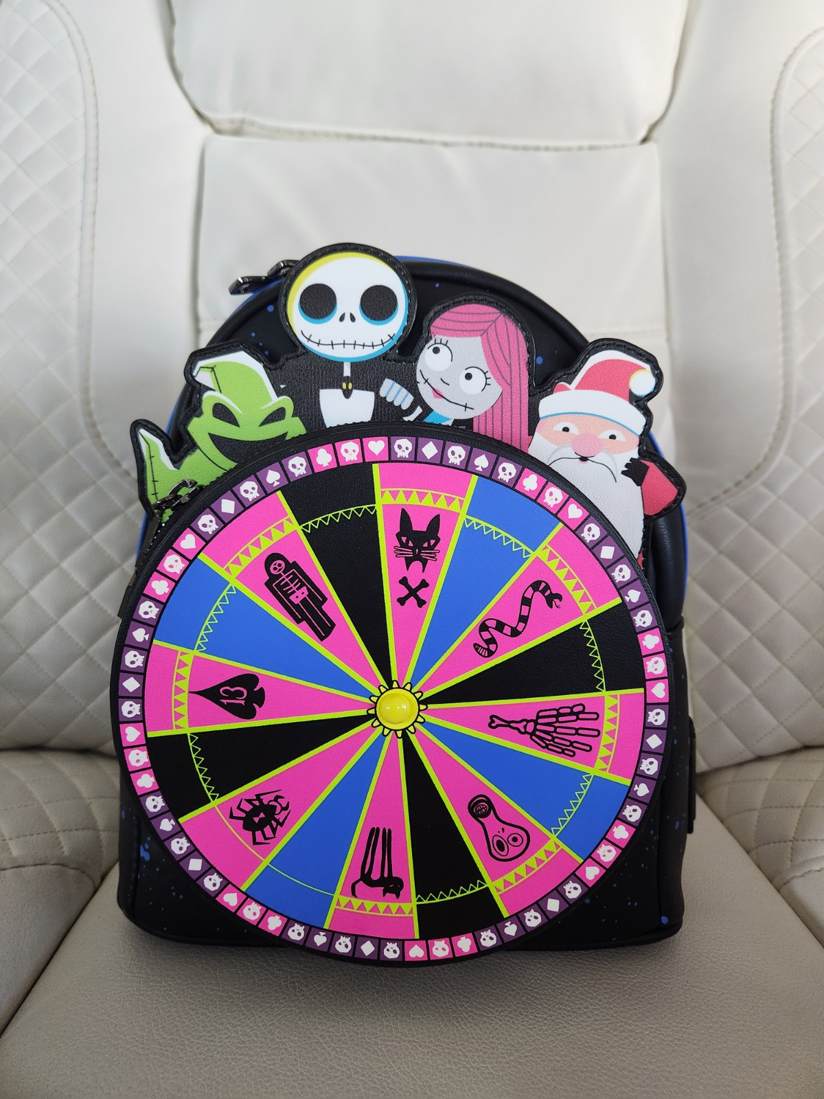 Loungefly Disney The Nightmare Before Christmas Oogie Boogie Wheel Mini Backpack