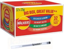 Crisps Big Box: 32x25g Variety Pack - 4 Flavors for Ultimate Snacking