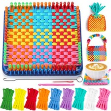CCTVRTV Weaving Loom Kit Toys for Kids and 8 in, blue/orange green red