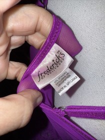 Frederick&rsquo;s Of Hollywood Purple Lace bustier Size M Lingerie Sexy Burlesque