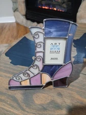Malden International Designs Stained Glass Shoe Wallet Photo Frame 