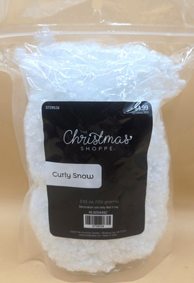 Faux CURLY SNOWFLAKES Crafts Christmas Winter DIY Snow, 3.52 oz NEW IN PACKAGE