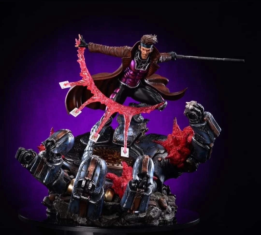 LAST LEVEL GAMBIT VS SENTINEL DIORAMA CUSTOM STATUE 1/4 + 2X CGC