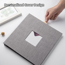 Photo Album Large Self Adhesive Picture Display Window Scrapbook for 4X6 8X10