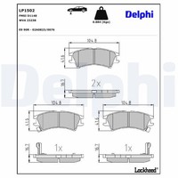 Delphi BremsbelÄGe Satz Vorderachse Passend FÜR Hyundai Atos | LP1502