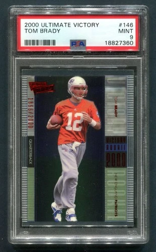 2000 Ultimate Victory Tom Brady RC 1866/2000 PSA 9 MINT