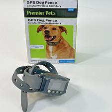 NEW Premier Pet GPS Dog Fence Collar Circular Wireless Boundary Black
