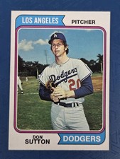 1974 Topps #220 Don Sutton Los Angeles Dodgers BASEBALL Card 2E