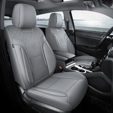 Car Seat Covers Full Set Universal 5 Seat breathable faux Full-Set Grey