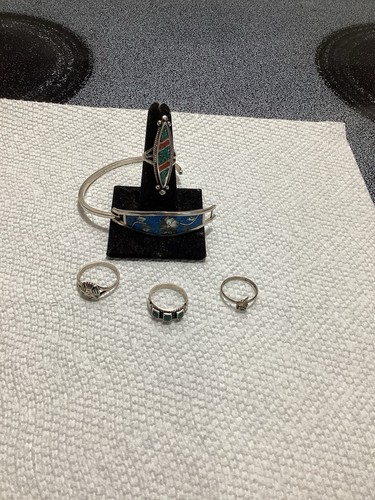 Sterling Silver & Turquoise Rings , Bracelet
