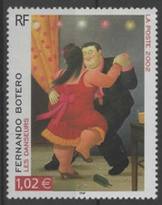 TIMBRE FRANCE 2002 - N° 3482 TABLEAU ART "FERNANDO BOTERO" (**)