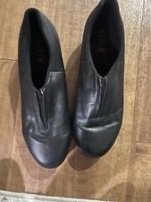 Bloch Mens Boys Unisex Soft Leather Tap Shoes Size 8 1/2 M Black Shockwave Taps