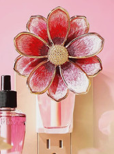 Bath Body Works Pink Woven FLOWER Wallflower Plug In Diffuser Scent Control