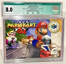 Mario Kart 64 CGC Graded 8.0 CIB Complete in Box Nintendo 64 N64 Not WATA PSA