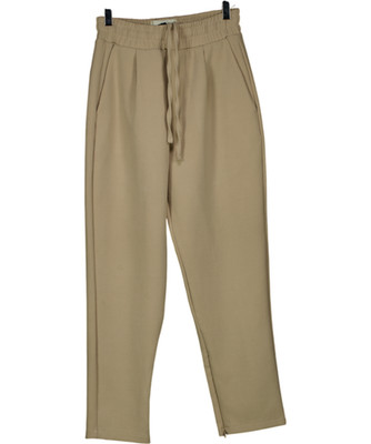 NOVU Beige Luxus Tapered Jogginghose UK S