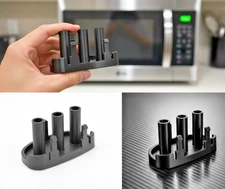 Replacement Door Opener Button for LG LRM1260SW Microwave – Color Black - New