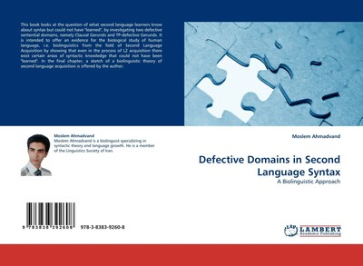 Moslem Ahmadvand | Defective Domains in Second Language Syntax | Taschenbuch