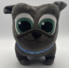 Disney Puppy Dog Pals Bingo Plush Stuffed Animal Gray Pug Blue Collar: PreOwned