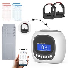 Time Clocks for Employees Small Business, Auto-Align Time Clock  6 Punches p...