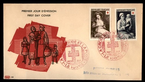 Mayfairstamps France FDC 1953 Woman and Child Red Cross Combo First Day Cover aa