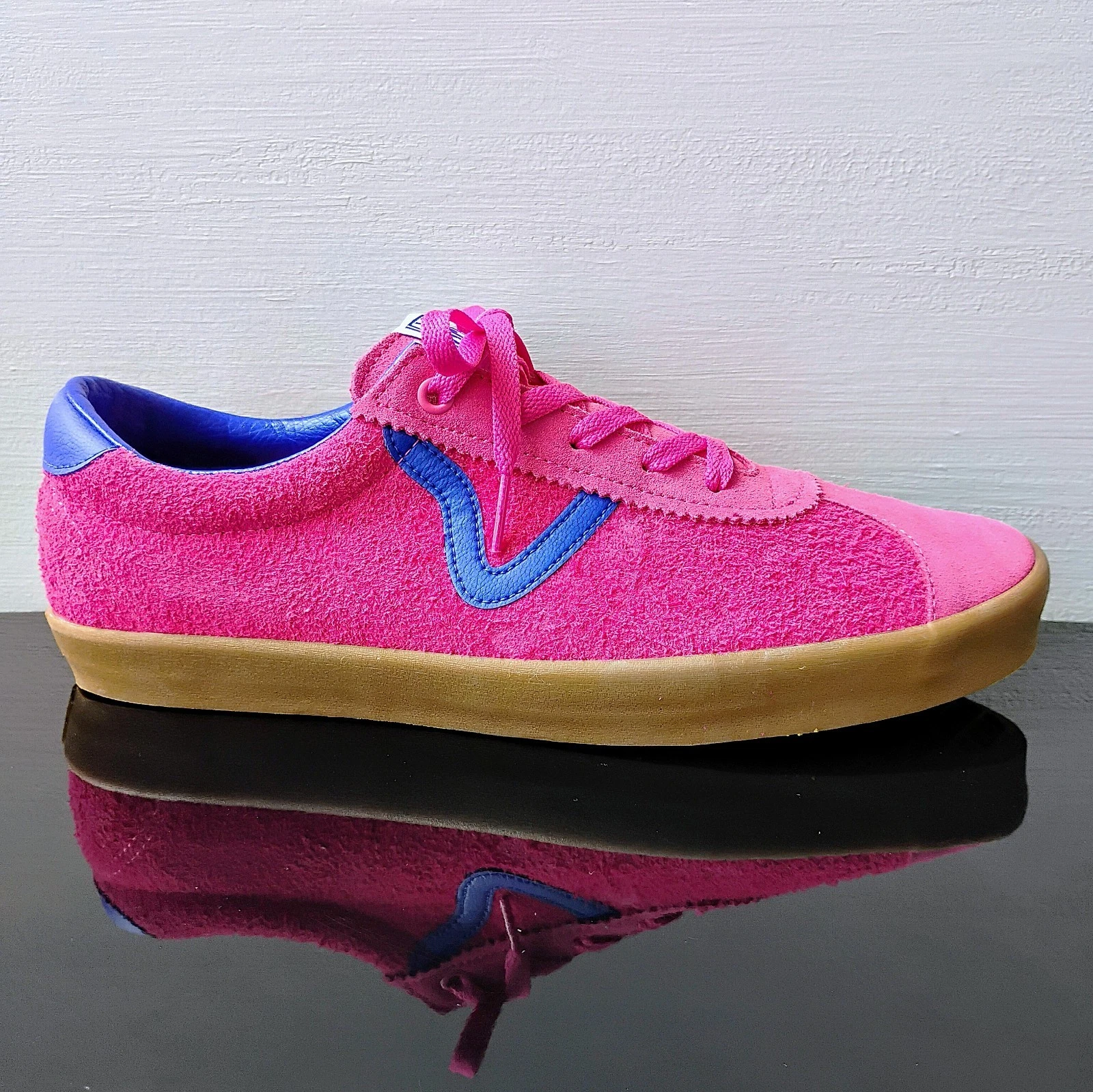 Vans Uomo Sport Basso in Dolce e Giocoso Bambino Caprifoglio Colore Rosa Blu Gomma