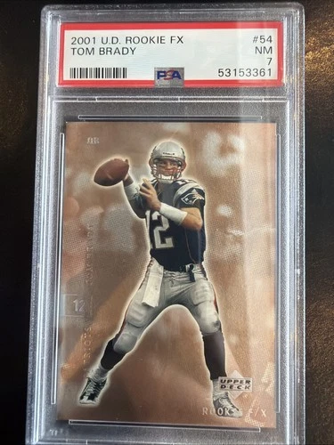 2001 UD Rookie FX Tom Brady #54 PSA 7