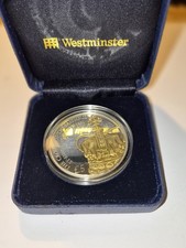 2019 Silver Proof £5 coin "The Crown Jewels" with Case & COA, Gold plated.