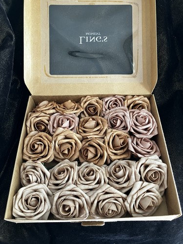 LING'S MOMENTS Wedding ROSES Box of 2 Dozen Dusty Rose ELEGANT SILK Flowers