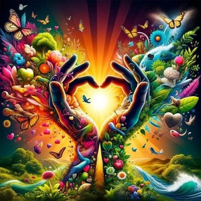 Love Landscape Diamond Art Kits for Beginner, DIY Full Drill Diamond Painting Ki