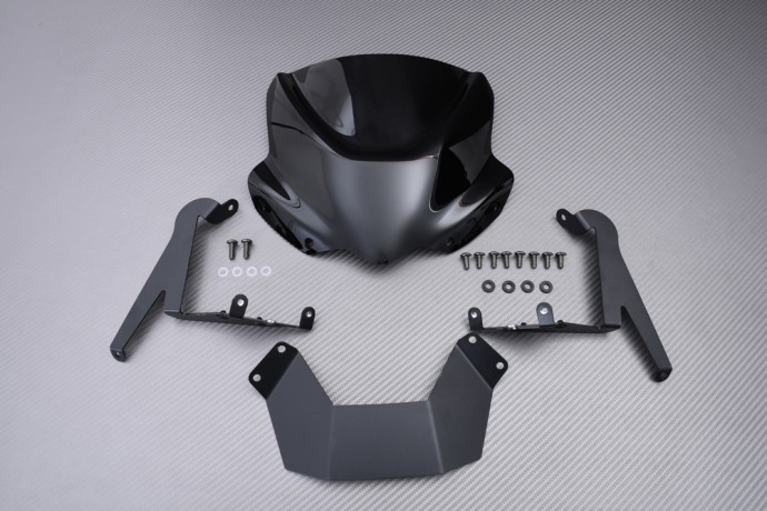 Saute-vent polycarbonate noir pour Triumph Street Triple 765 RS sorties et roadtrips