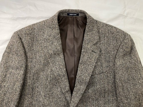 Harris Tweed Paul Fredrick Blazer Mens 42R Herringbone 100%Wool Sport Jacket EUC - Picture 2 of 13