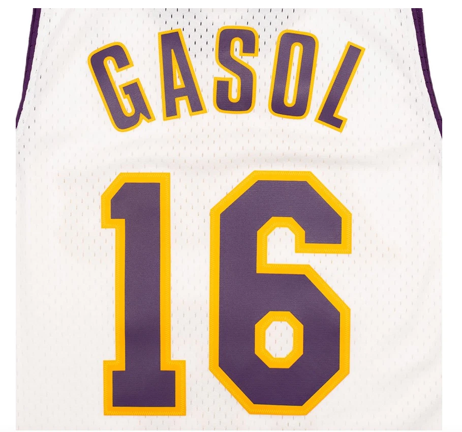 Pau Gasol Los Angeles Los Lakers Mitchell Ness 2008-09 HWC NBA Swingman Jersey - Image 4 of 4
