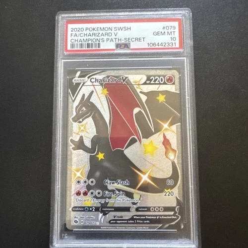 Charizard V (Secret) 79/73 Champions Path Holo PSA 10