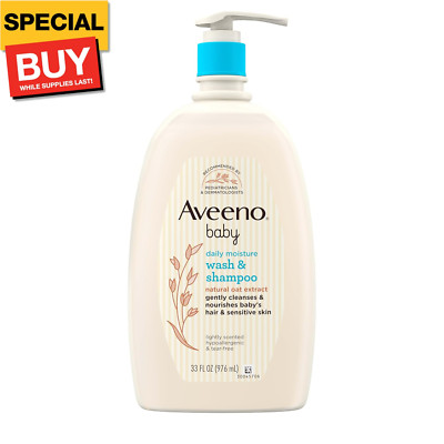 Daily Moisture Gentle Bath Wash & Shampoo with Natural Oat Extract, Hypoallergen