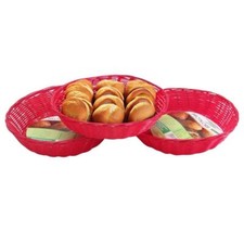 3er-Set  Brotkorb  Korb Rot Br&ouml;tchenkorb Fr&uuml;hst&uuml;ckskorb Kesper