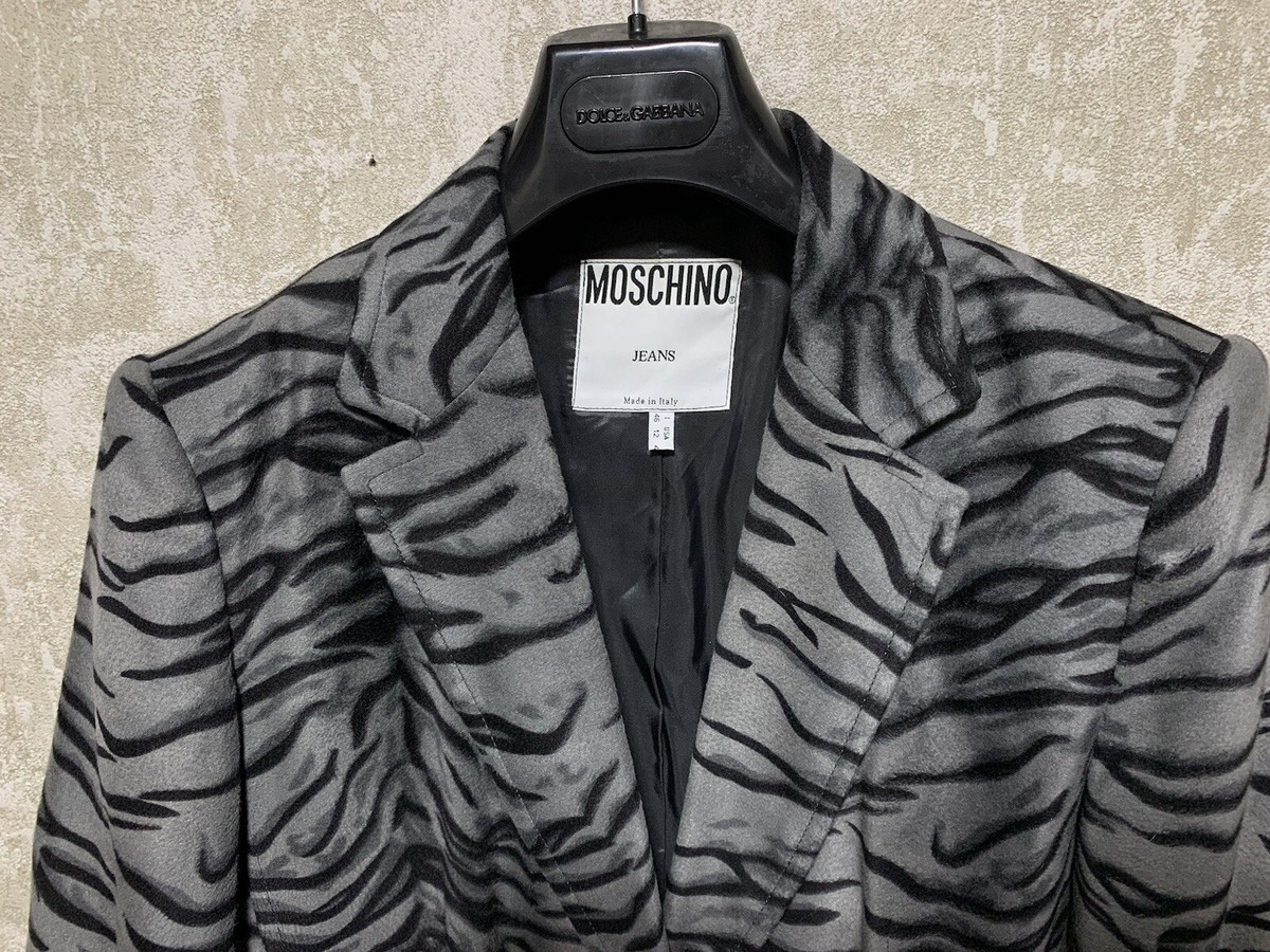 Vintage Moschino Jeans Zebra/Tiger Print Blazer Jacket Size US12