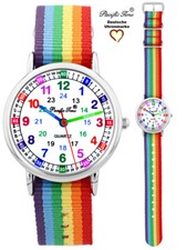 Kinder Armbanduhr Mädchen Jungen Lernuhr Kinderuhr Regenbogen Einhorn wasserdich