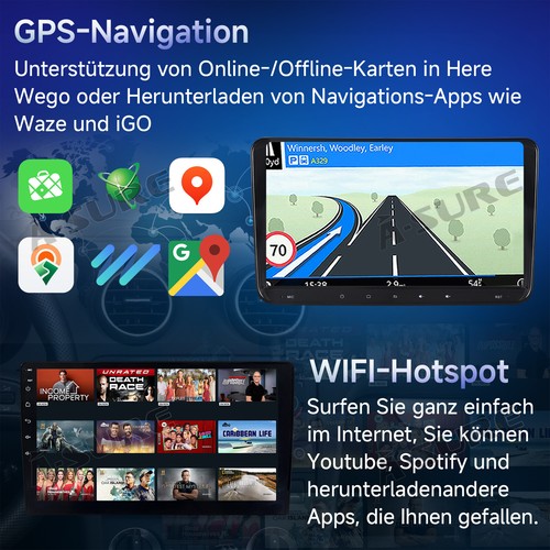 64GB Android 14 Autoradio CarPlay GPS Navi BT für VW Touran Golf 5 6 Passat Polo - Bild 8 von 15