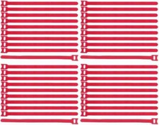 40x taśma kablowa na rzep 30 cm x 28 mm czerwona taśma na rzep rzep opaski kablowe taśma pasek vt