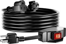 K KASONIC - 12 FT Extension Cord with Switch, 14/3 AWG Gauge 1875W/15A Grounded