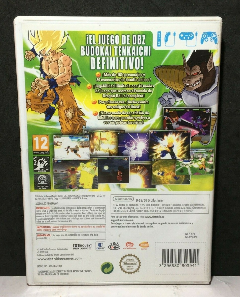 Dragon Ball Z: Budokai Tenkaichi 3 // Nintendo WII - Complete // PAL ESP