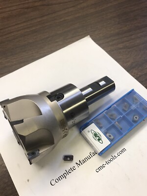 3'' 90 degree index face mill, 10 Extra R390 Inserts 1  Straight arbor 506-SDVK-3