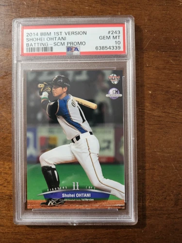 2014 BBM Shohei Ohtani 1st Version Batting SCM Promo PSA 10 Rookie RC Fighters