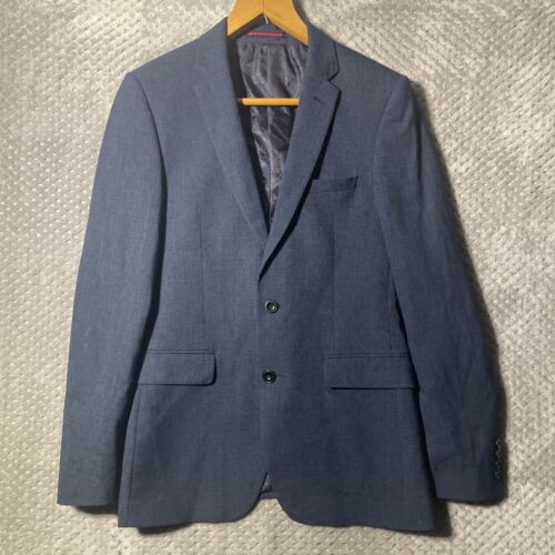 BURTON MENSWEAR FULL SUIT CHEST 38R WAIST 32R SKINNY FIT STRETCH BLUE - Picture 1 of 17