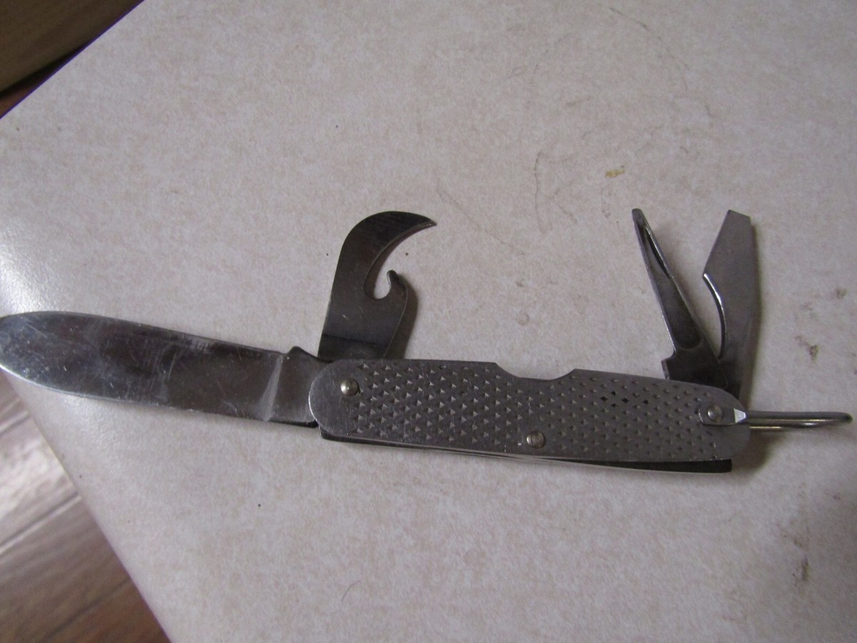 VINTAGE FOLDING POCKET KNIFE USA MADE US MILITARY Q 1986