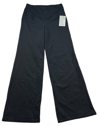 Gloria Vanderbilt Pull on Pants Womens size 4 Black Wide Leg Ponte Knit New