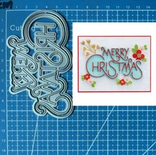Metal Cutting Dies Merry Christmas Scrapbooking Embossing Paper Card Stencils